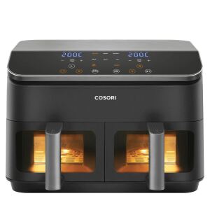 Cosori Dual Basket Chef Edition Doppel 8,5 l Eigenständig 1750 W Heißluftfritteuse Schwarz, Silber