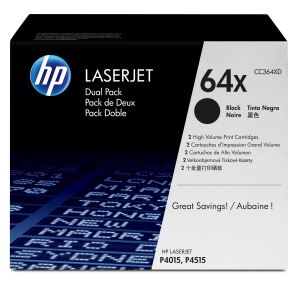 HP 64X 2er-Pack Schwarz Original LaserJet Tonerkartusche mit hoher Reichweite