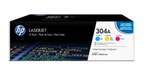 HP 304A 3er-Pack Cyan/Magenta/Gelb Original LaserJet Tonerkartuschen
