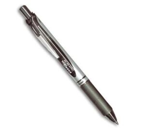 Pentel Energel XM Klick Anklippbarer versenkbarer Stift Schwarz 1 Stück(e)