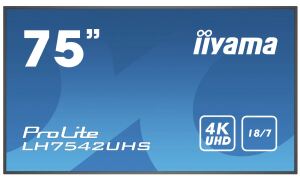 iiyama ProLite LH7542UHS++B-Ware++ 75" 16:9 4K 18/7 IPS Display schwarz