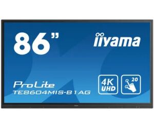 iiyama TE8604MIS-B1AG Interaktives Whiteboard 2,18 m (86") 3840 x 2160 Pixel Touchscreen Schwarz USB