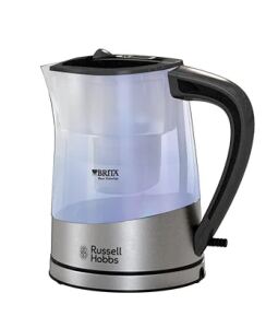 Russell Hobbs Purity Wasserkocher 1 l 2200 W Schwarz, Silber, Transparent