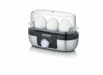 Severin EK 3163 3 Eier Schwarz, Edelstahl, Transparent