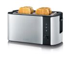 Severin AT 2590 Toaster 2 Scheibe(n) 1400 W Schwarz, Silber