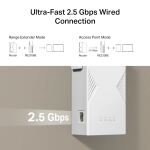 TP-Link BE3600 Netzwerksender & -empfänger Weiß 2500 Mbit/s