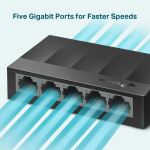 TP-Link LS1005G Netzwerk-Switch Unmanaged Gigabit Ethernet (10/100/1000) Schwarz