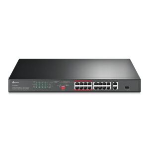 TP-Link 16-Port 10/100 Mbps + 2-Port Gigabit Rackmount Switch mit 16-Port PoE+