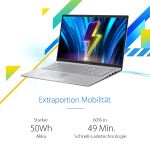 ASUS Vivobook 17 X1704VA-AU866 Intel® Core™ i7 i7-1355U Laptop 43,9 cm (17.3") Full HD 8 GB DDR4-SDRAM 512 GB SSD Wi-Fi 6 (802.11ax) Silber QWERTZ Deutsch