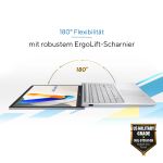 ASUS Vivobook 15 X1504VA-BQ4272 Intel Core 7 150U Laptop 39,6 cm (15.6") Full HD 8 GB DDR5-SDRAM 512 GB SSD Wi-Fi 6 (802.11ax) Silber QWERTZ Deutsch