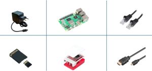 Raspberry Pi PI5 - 08GB - FULL KIT - Weiss / Rot