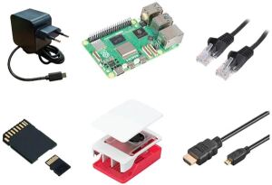 Raspberry Pi PI4B-  4GB - FULL KIT - Weiss / Rot