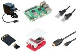 Raspberry Pi PI4B-  4GB - FULL KIT - Weiss / Rot