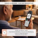Gigaset EASY 500 Analoges/DECT-Telefon Anrufer-Identifikation Schwarz, Silber