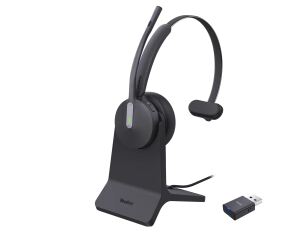 Yealink WH64 Hybrid Mono with Charging Stand Headset Kopfhörer Kabellos Kopfband Büro/Callcenter Mikro-USB Bluetooth Schwarz