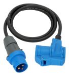 Brennenstuhl 1133920525 Verlängerungskabel 1,5 m 1 AC-Ausgänge Draußen Blau, Schwarz