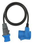 Brennenstuhl 1133920525 Verlängerungskabel 1,5 m 1 AC-Ausgänge Draußen Blau, Schwarz