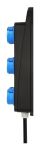 Brennenstuhl 1151480010 Verlängerungskabel 2 m 6 AC-Ausgänge Draußen Schwarz, Blau
