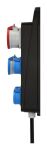 Brennenstuhl 1151480020 Verlängerungskabel 2 m 5 AC-Ausgänge Draußen Schwarz, Blau, Rot