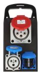 Brennenstuhl 1151480020 Verlängerungskabel 2 m 5 AC-Ausgänge Draußen Schwarz, Blau, Rot