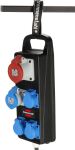 Brennenstuhl 1151480020 Verlängerungskabel 2 m 5 AC-Ausgänge Draußen Schwarz, Blau, Rot