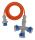 Brennenstuhl 1167670205 Verlängerungskabel 5 m 3 AC-Ausgänge Draußen Orange, Blau, Grau