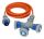 Brennenstuhl 1167670205 Verlängerungskabel 5 m 3 AC-Ausgänge Draußen Orange, Blau, Grau
