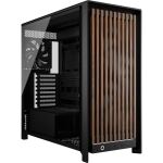 Corsair FRAME 5000D WOOD RS Midi Tower Schwarz, Walnuss