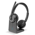 Lindy L118 Kopfhörer Kabellos Kopfband Büro/Callcenter USB Typ-C Bluetooth Ladestation Schwarz