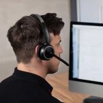 Lindy L118 Kopfhörer Kabellos Kopfband Büro/Callcenter USB Typ-C Bluetooth Ladestation Schwarz