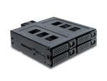 DeLOCK 5.25″ Wechselrahmen für 4 x 2.5″ SATA oder SAS HDD / SSD mit Schloss