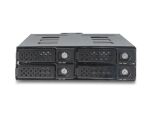 DeLOCK 5.25″ Wechselrahmen für 4 x 2.5″ SATA oder SAS HDD / SSD mit Schloss