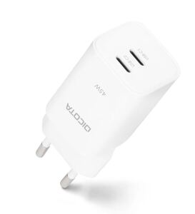 Dicota 2-port GaN Wall Charger (45W) EU white