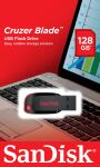 SanDisk Cruzer Blade USB-Stick 128 GB USB Typ-A 2.0 Schwarz, Rot