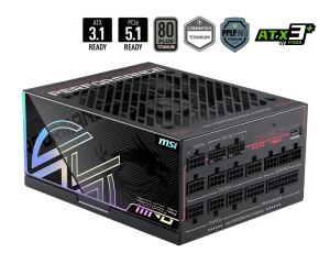 MSI MPG Ai1300TS PCIE5 Netzteil 1300 W 24-pin ATX ATX Schwarz