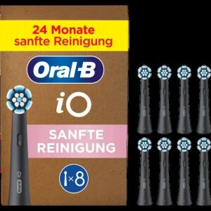 Oral-B Aufsteckbürsten iO Sanfte Reinigung 8er FFU Schwarz