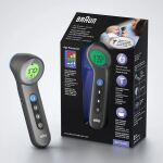 Braun BNT 400 BK Fernabtastthermometer Grau Stirn Tasten
