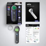 Braun BNT 400 BK Fernabtastthermometer Grau Stirn Tasten