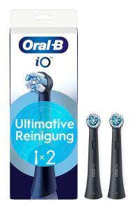 Oral-B iO Ultimate Clean iO Ultimative Reinigung, Original Aufsteckbürsten, Schwarz, 2 Stück