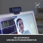 Logitech 960-001252 Webcam 1920 x 1080 Pixel USB Schwarz