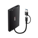 Lindy 43430 Videokabel-Adapter 0,11 m USB Typ-C 2 x HDMI Schwarz