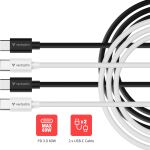 Verbatim 32391 USB Kabel USB 2.0 1 m USB C 0,48 Gbit/s 60 W Schwarz, Weiß