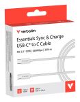 Verbatim 32409 USB Kabel USB 2.0 3 m USB C 0,48 Gbit/s 100 W Weiß