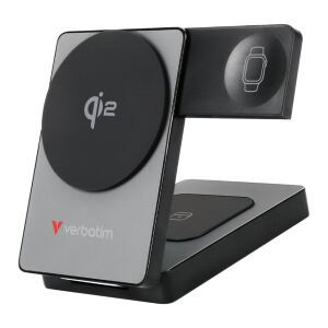 Verbatim 32294 Powerbank Lithium Polymer (LiPo) 5000 mAh Kabelloses Aufladen Grau