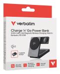 Verbatim 32294 Powerbank Lithium Polymer (LiPo) 5000 mAh Kabelloses Aufladen Grau