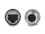 DeLOCK M12 Adapter D-kodiert 4 Pin Stecker zu RJ45 Buchse...