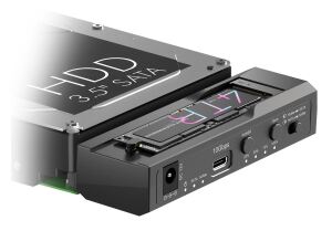 ICY BOX Klon- und DockingStation für M.2 NVMe und 2,5"/3,5" HDD/SSD