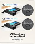 ICY BOX Klon- und DockingStation für M.2 NVMe und 2,5"/3,5" HDD/SSD