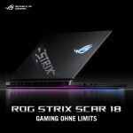 ASUS ROG Strix SCAR 18 G835LXG-TQ378W Intel Core Ultra 9 290HX Plus Laptop 45,7 cm (18") WQUXGA 64 GB DDR5-SDRAM 4 TB SSD NVIDIA GeForce RTX 5090 Wi-Fi 7 (802.11be) Windows 11 Home Schwarz QWERTZ Deutsch