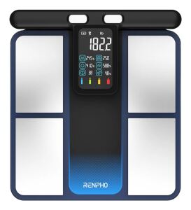 Renpho MorphoScan Rechteck Schwarz, Edelstahl Elektronische Personenwaage